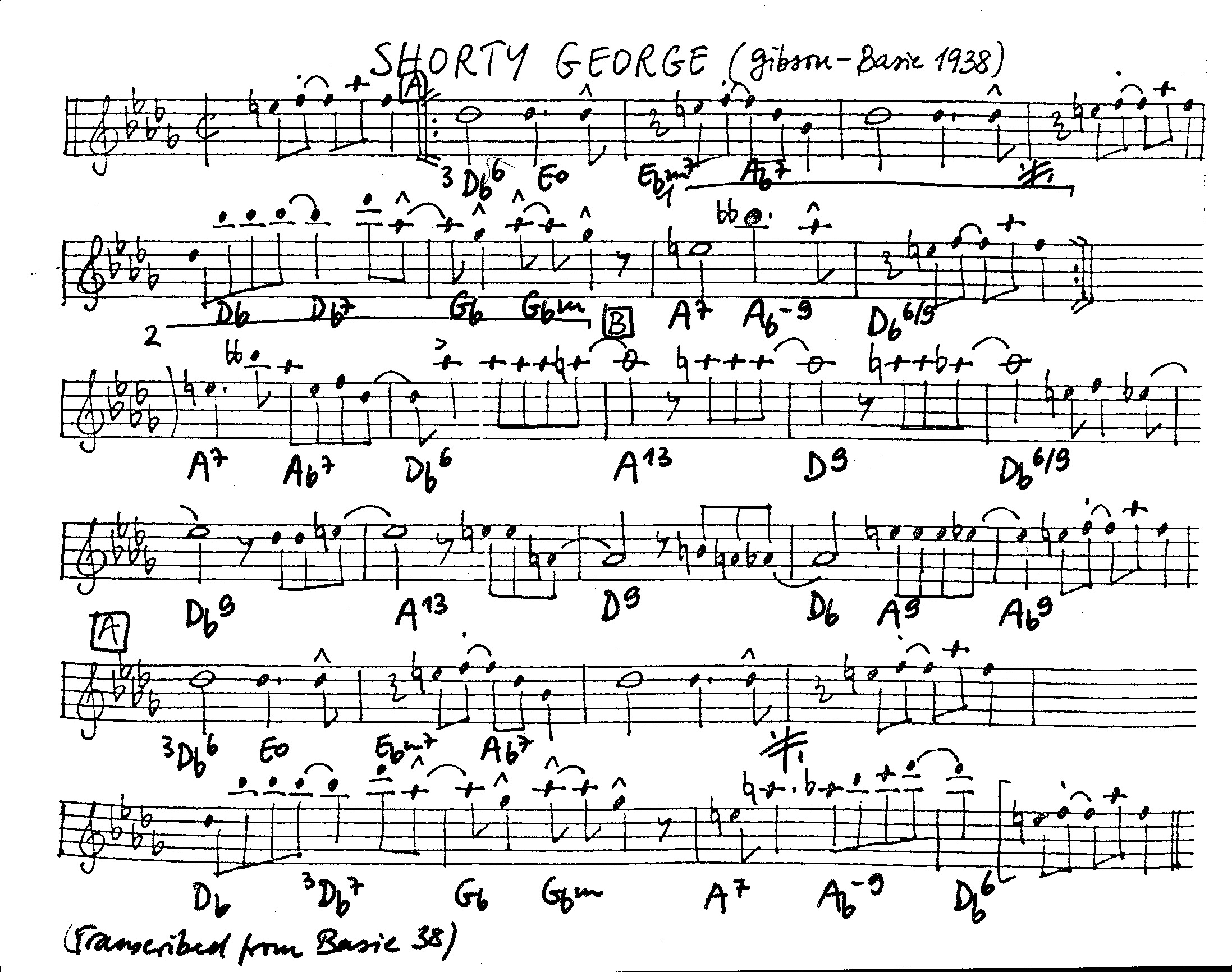 shorty george leadsheet – book us for your next 20s or gatsby event